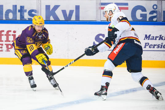 Färjestads Marcus Nilsson och Djurgårdens Linus Hultström