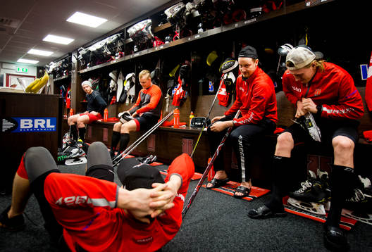 Örebros Ryan Stoa, Joonas Rask, Marcus Weinstock, Robin