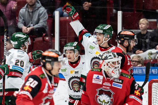 Frölundas Johan Sundström jublar