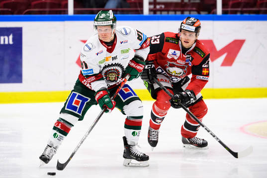 Frölundas Ryan Lasch och Malmö Redhawks Christoffer