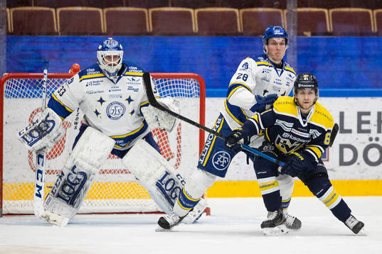 Leksands målvakt Axel Brage och Leksands Mattias