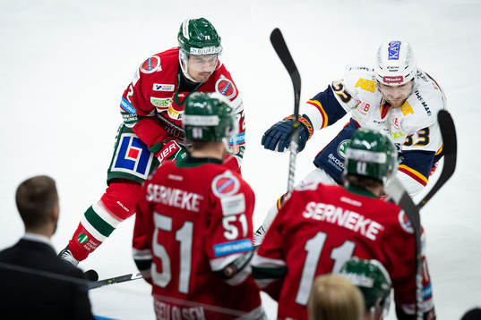 Frölundas Patrik Carlsson och Djurgårdens Linus Hultström