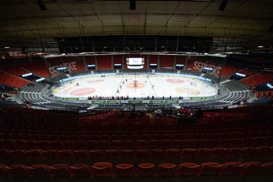 Scandinavium interiört vid nedsläpp