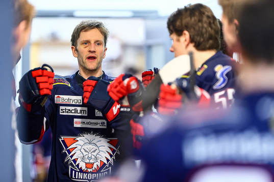 Linköpings Sebastian Karlsson före sin sista matche