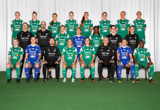  Nellie Blomqvist, Emma Eriksson, Elin Berggren, Ida Hallstensson, Felicia Edgren, Irvina Bajramovic`, Emma Röös, Linnea Berger. Mittenledet från vänster: målvaktstränare Daniel Chytraeus, lagledare Lars ” Loket ” Olsson, Lina Bengtsson, Ebba Sandström, Sarah Michael, massör Anton Deronjic, ledare Amanda Hellstrand. Sittande från vänster: Sussi Skålberg, Emma Johansson, assisterande tränare Krister Nilsson, Frida Broström, Sarah Bergman, tränare Conny Johansson, Elin Svahn, Ritah Kivumbi.