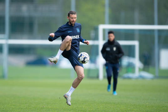 Marcus Berg deltar i en träning med IFK Göteborg