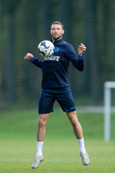 Marcus Berg deltar i en träning med IFK Göteborg