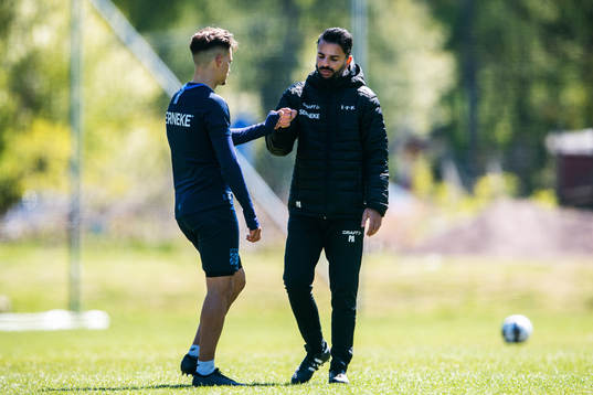 Amin Affane och tränare Poya Asbaghi