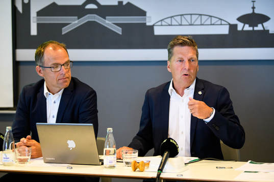 Rögles klubbdirektör Daniel Koch och ordförande Håkan