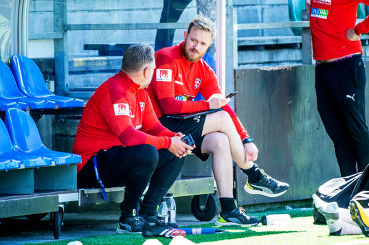 Rosengårds assisterande tränare Patrick Winqvist  och tränare Jonas Eidevall