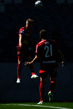 Djurgårdens Jonathan Augustinsson och Erik Berg