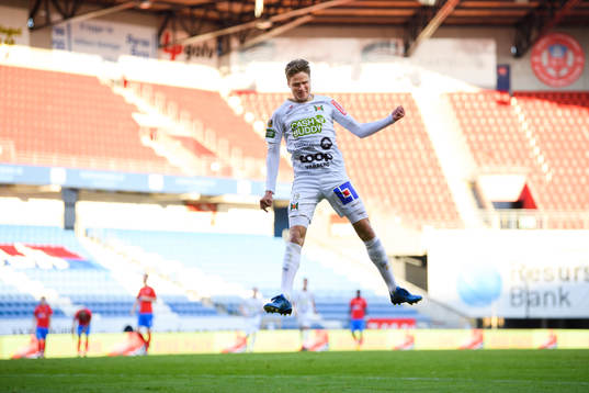 Varbergs Gustav Norlin jublar efter 0-3