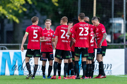 Trelleborgs spelare jublar