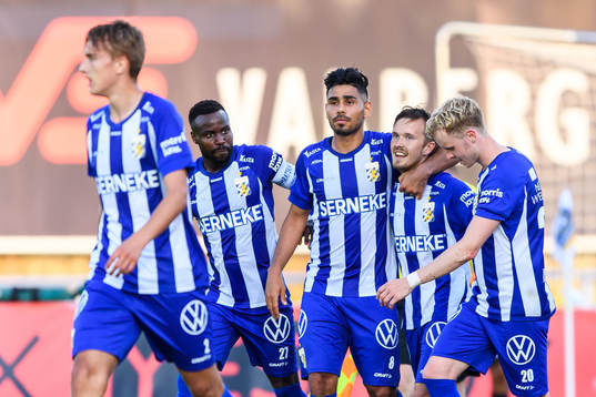 IFK Göteborgs Patrik Karlsson Lagemyr jublar med