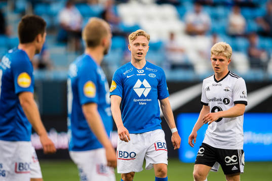 Ola Brynhildsen of Molde and Edvard Sandvik Tagseth of Rosenborg