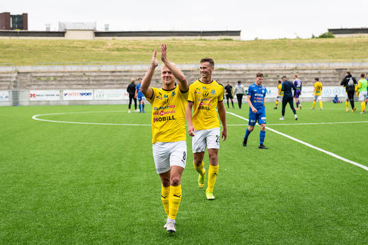 Lunds Jesper Möller och Jakob Ottosson jublar