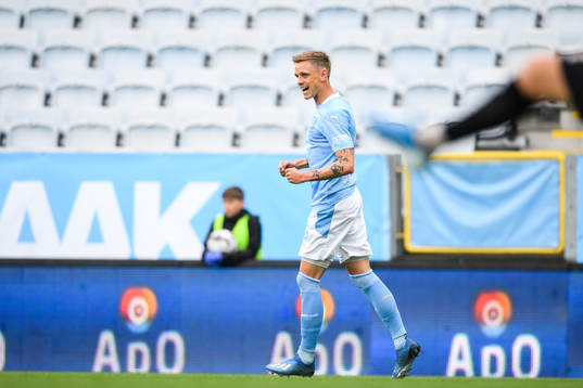 Malmö FFs Sören Rieks jublar efter 1-0