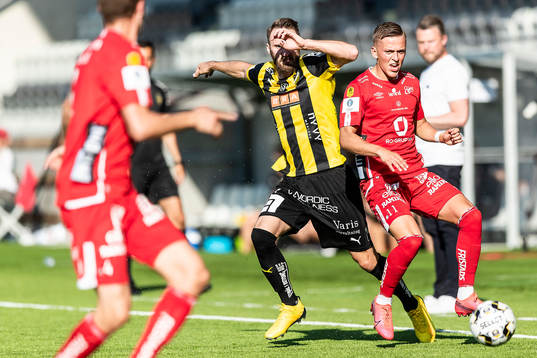 Häckens Oskar Sverrisson och Elfsborgs Jesper Karlsson