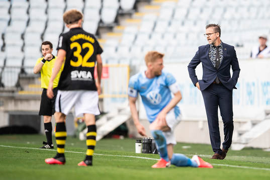 s tränare Rikard Norling under kvartsfinalen i Svenska Cupen mellan Malmö FF och AIK den 25 juni 2020 i Malmö.