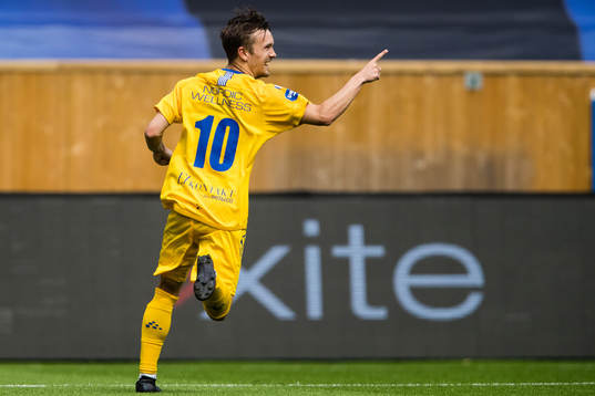 IFK Göteborgs Patrik Karlsson Lagemyr jublar