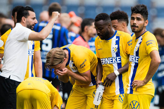 IFK Göteborgs tränare Poya Asbaghi, August Erlingmark,