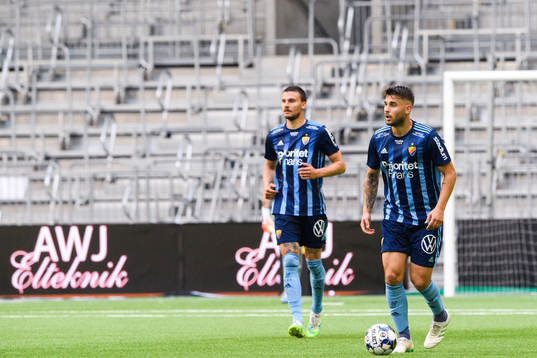 Djurgårdens Erik Berg och Astrit Ajdarevic