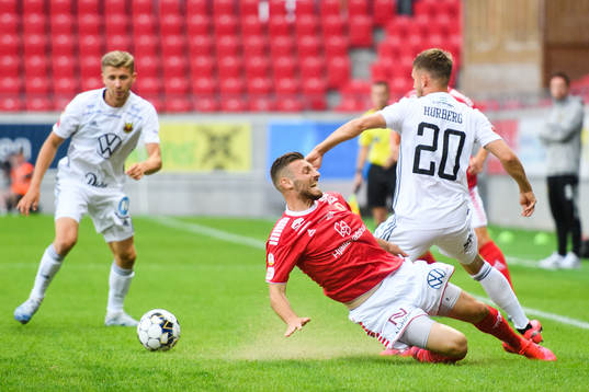 Östersunds Felix Hörberg och Kalmars Fidan Aliti