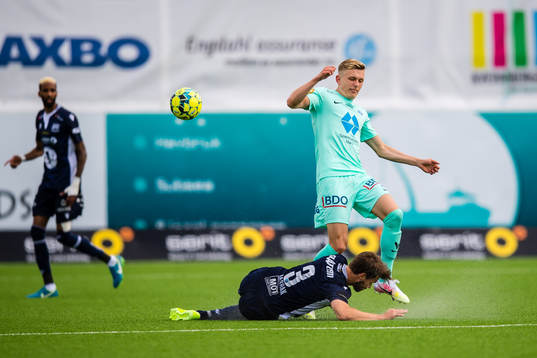 Christoffer Aasbak of Kristiansund and Marcus Holmgren