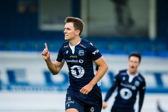 Andreas Eines Hopmark of Kristiansund celebrates