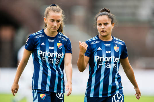 Djurgårdens Tilde Lindwall och Malin Diaz