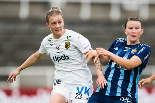 Umeås Emma Åberg-Zingmark och Djurgårdens Frida Boriero
