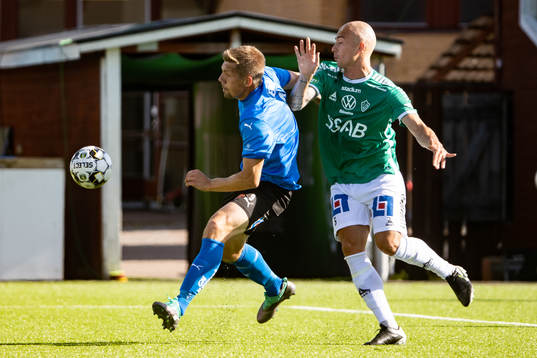 Halmstads Mikael Boman och Brages Carlos Garcia Ambrosiani
