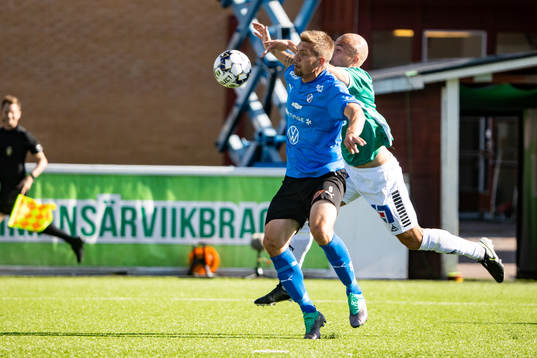 Halmstads Mikael Boman och Brages Carlos Garcia Ambrosiani