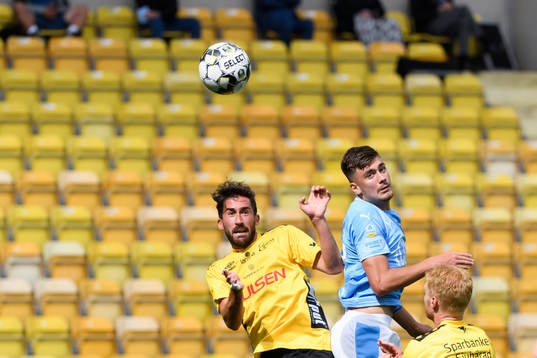 Elfsborgs Frederik Holst och Malmö FFs Tim Prica