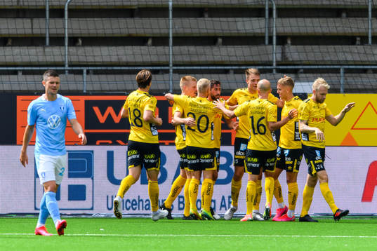 Elfsborgs spelare jublar efter 1-0