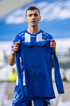 IFK Göteborgs Giorgi Kharaishvili jublar efter sitt 1-0 mål