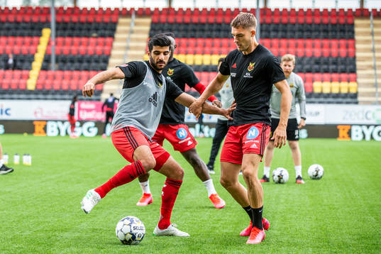 Östersunds Rewan Amin och Felix Hörberg