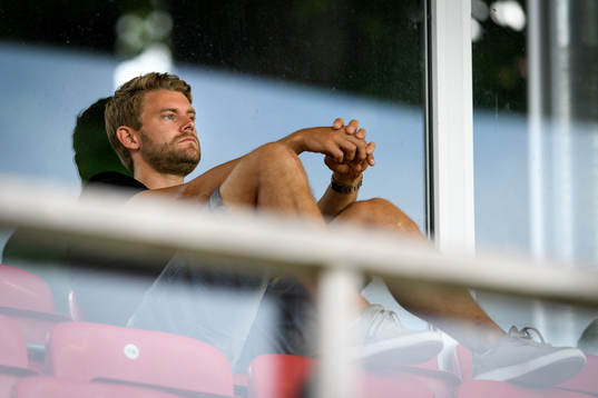 Halmstads Viktor Ljung på läktarplats