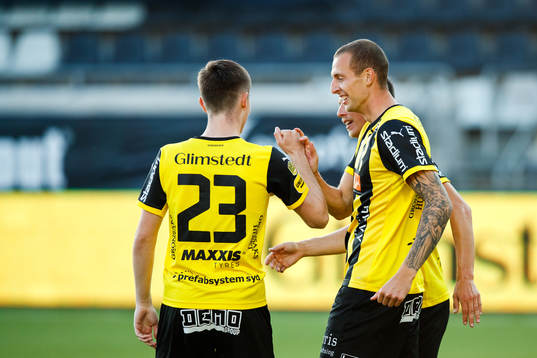 Häckens Gustaf Nilsson jublar efter 4-0