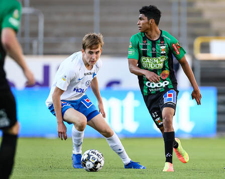 IFK Norrköpings Ísak Bergmann Jóhannesson och Varbergs
