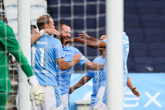 Malmö FFs spelare jublar