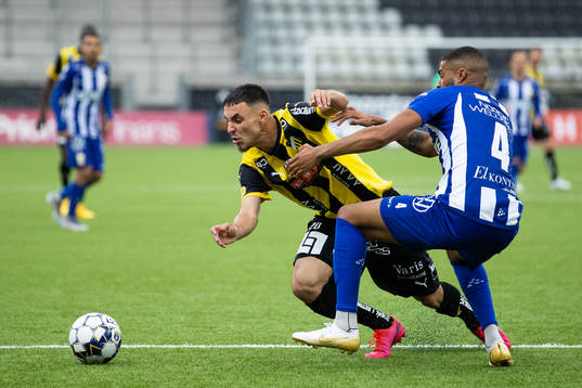Häckens Ali Youssef och IFK Göteborgs Kristopher Da Graca