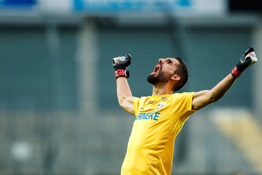 IFK Göteborgs målvakt Ioannis Anestis jublar