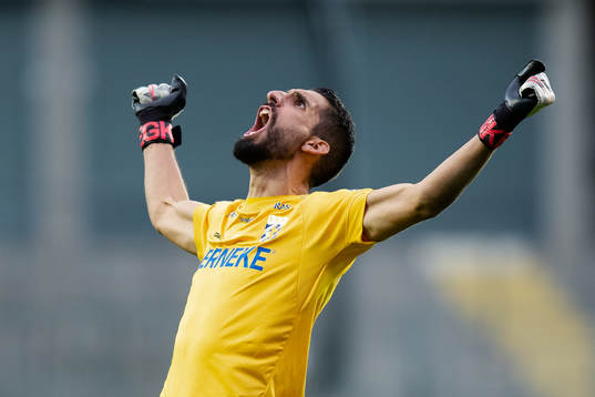 IFK Göteborgs målvakt Ioannis Anestis jublar