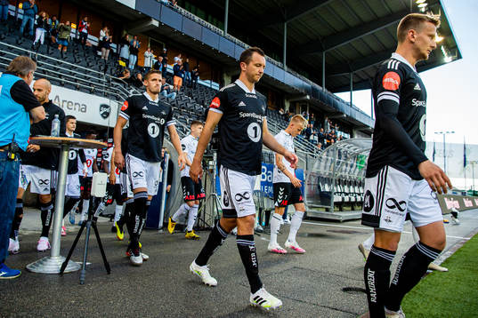 Gustav Valsvik, Even Hovland and Erlend Dahl Reitan of Rosenborg ahead of the Eliteserien football match between Odd and Rosenborg on August 2, 2020 in Skien.