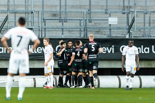 Västerås Brian Span jublar efter 1-0