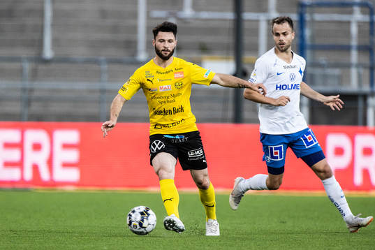 Mjällbys Jonathan Tamimi och IFK Norrköpings Andreas