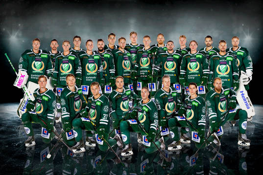 Färjestads lagbild Bakre raden fr.v. Henrik Haukeland,