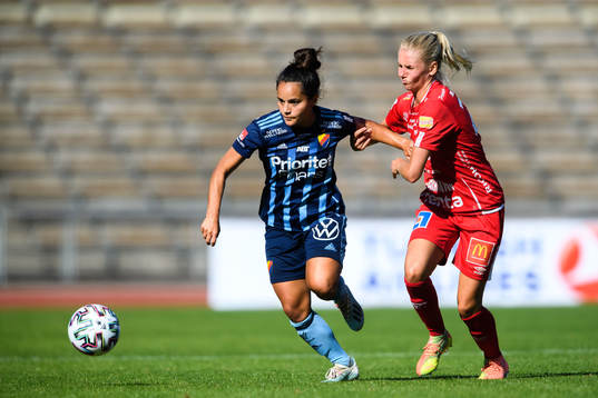 Djurgårdens Malin Diaz och Örebros Nellie Lilja