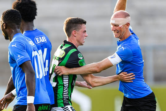 GAIS Aiden Harvey och Halmstads Andreas Johansson
